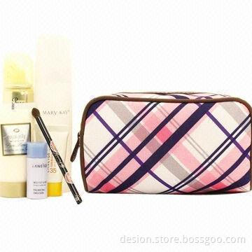 Jacquard clutch cosmetic bag